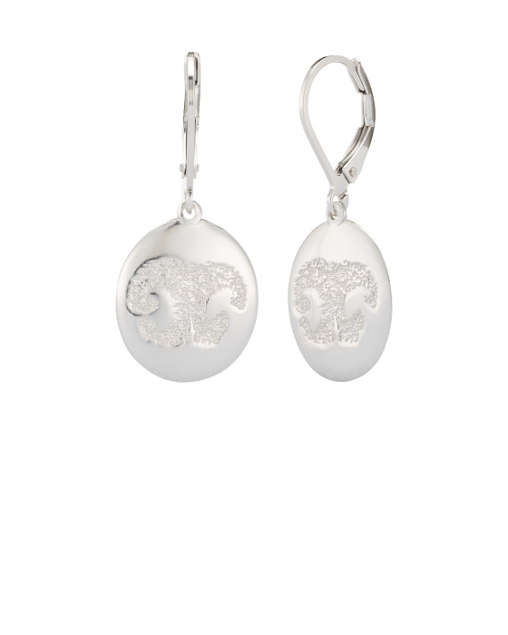 Pet Earrings Nose Print White Gold Keepsake